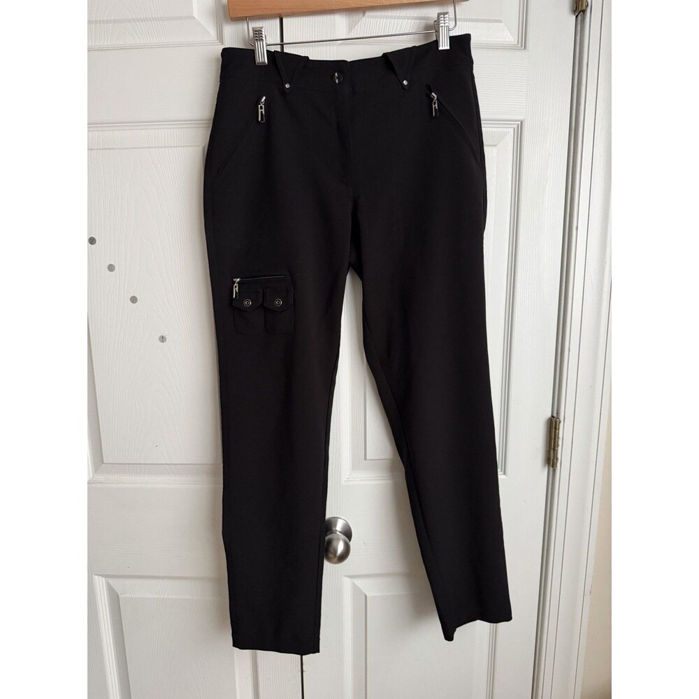 Jamie Sadock Women's Size 8 Black Straight Leg Tech Pants Pockets Golf